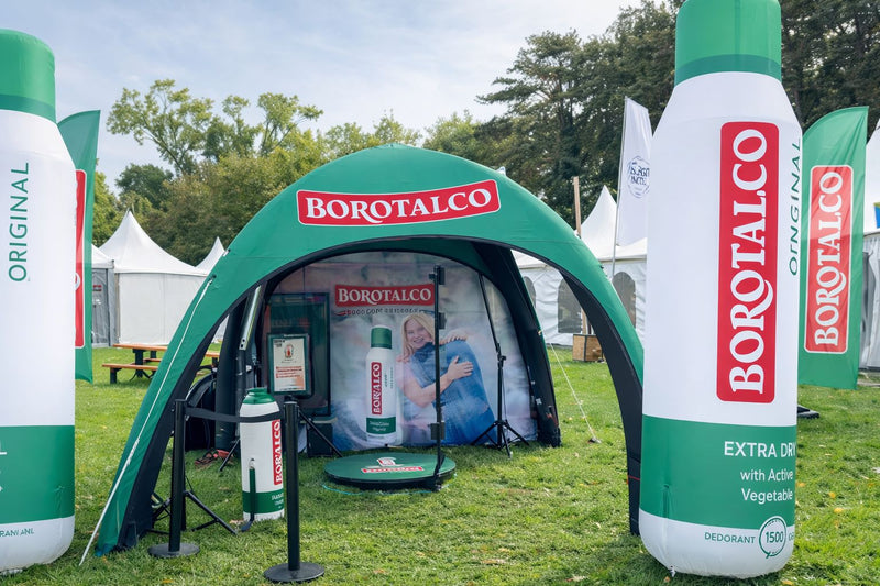 Spinner Booth met geureffect voor Borotalco op evenementen door heel Nederland